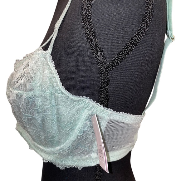 NWT Women's Unlined Balconette Lace Bra Auden Ocean Green Sz 36DD - Picture 4 of 5
